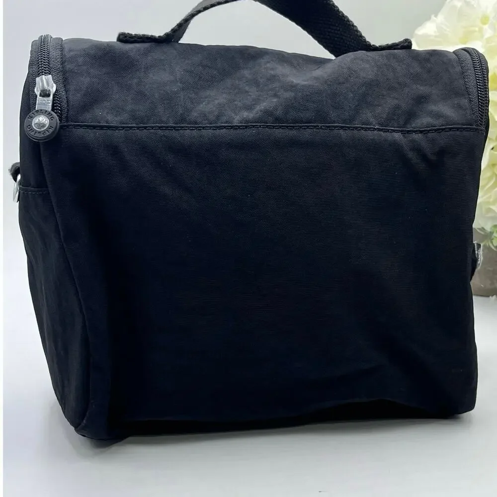 Kipling Kichirou Black Zippered Insulated Padded‎ Lunch Bag 6L Monkey